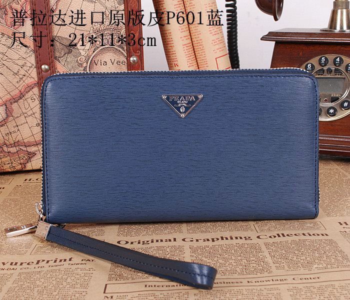 2014 Prada Saffiano Leather Clutch 8P601 blue for sale - Click Image to Close